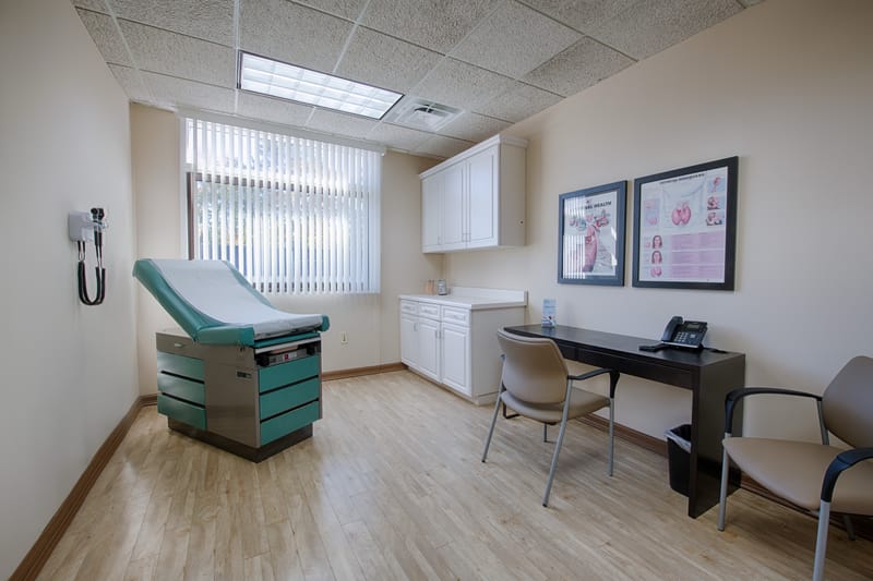 A consultation and exam room at Progressive Medical Center in Atlanta