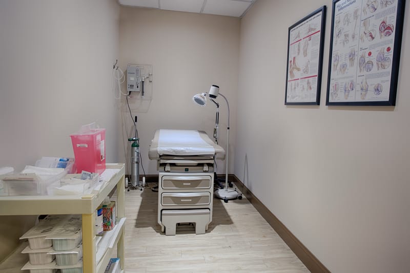 A treatment room at Progressive Medical Center in Atlanta