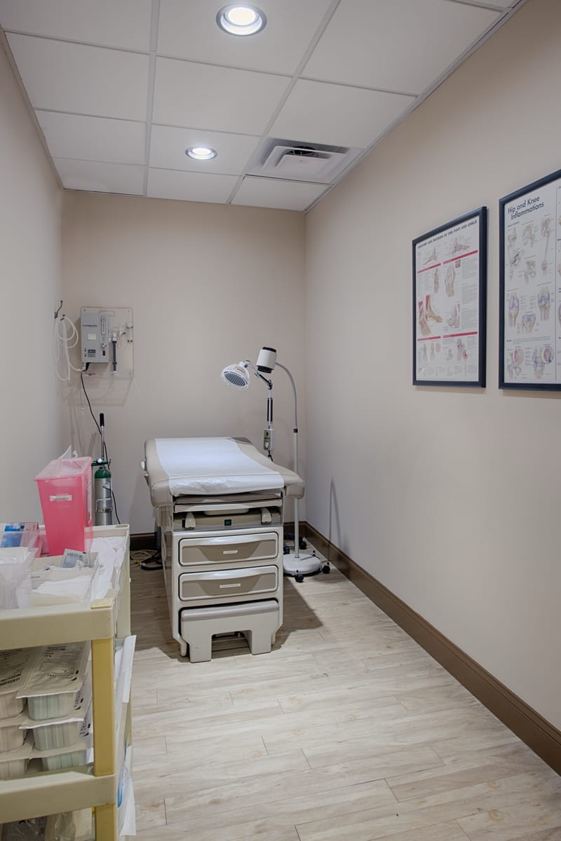 A treatment room at Progressive Medical Center in Atlanta