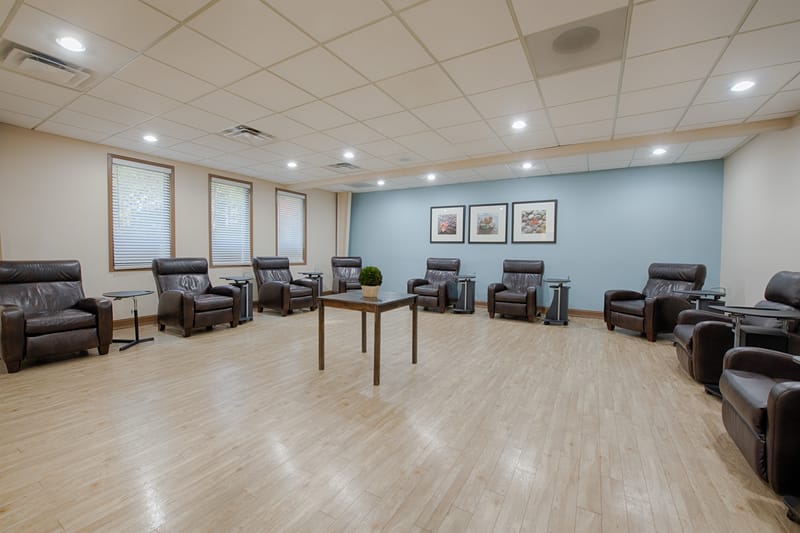 The infusion lounge at Progressive Medical Center in Atlanta