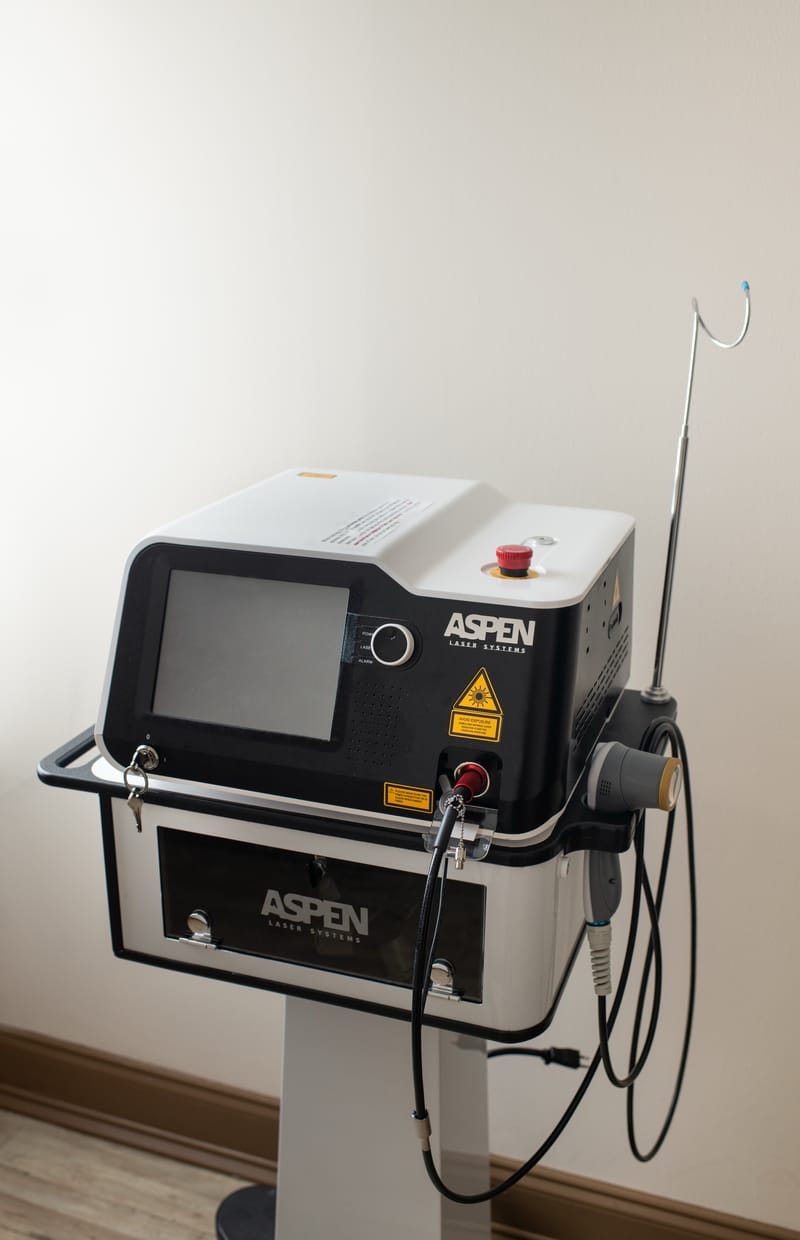 Laser therapy equipment at Progressive Medical Center in Atlanta