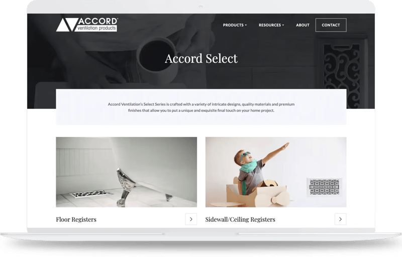 A clean, modern website design