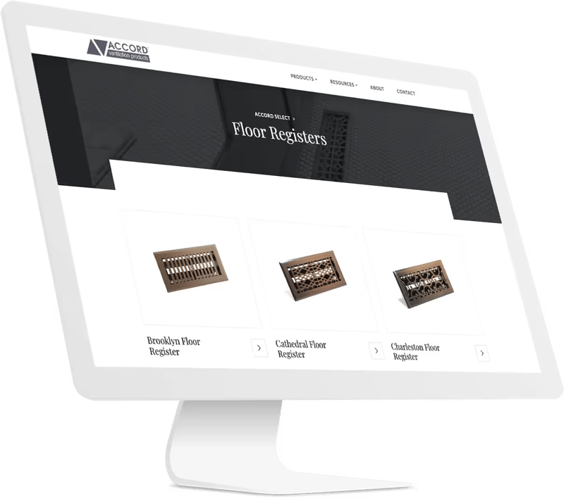 Clean website product catalog