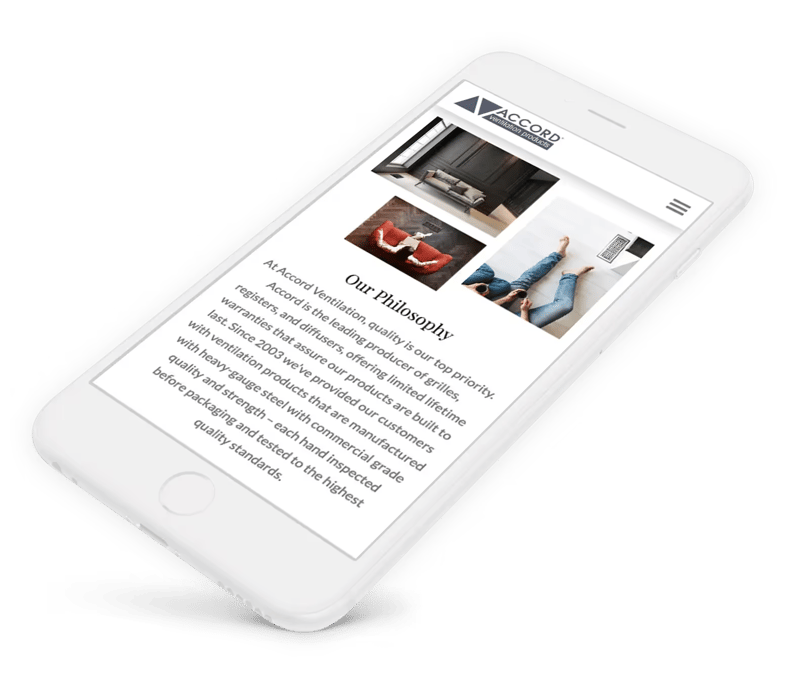 Fast and responsive website on a mobile phone