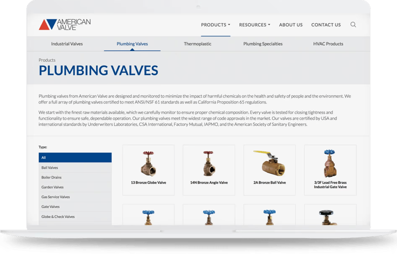 Clean modern web design