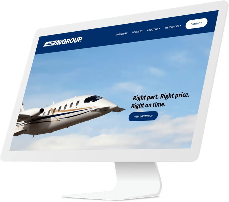 Aviation website design
