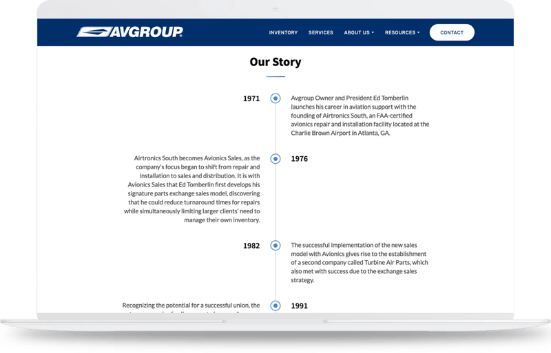 Clean website design