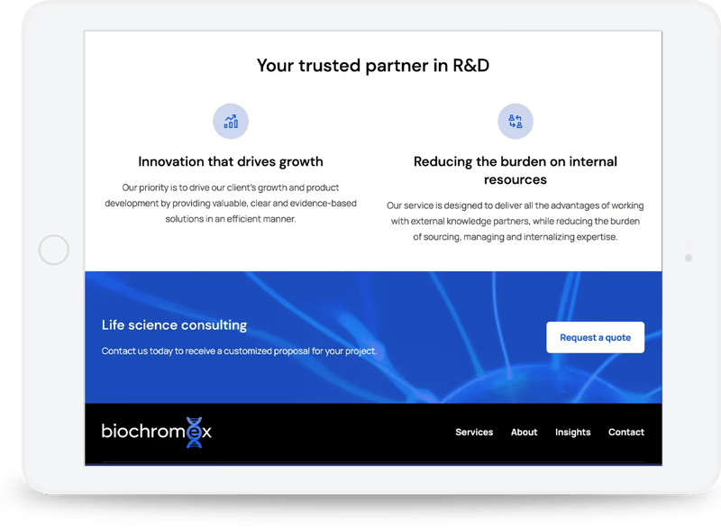 Tablet website design