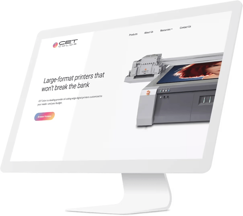 CET color website on an iMac