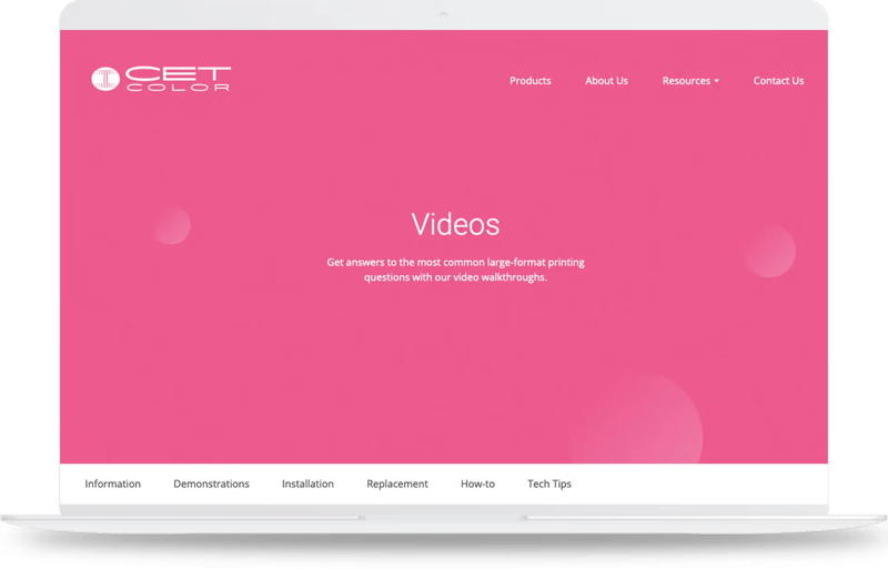 Website on a MacBook