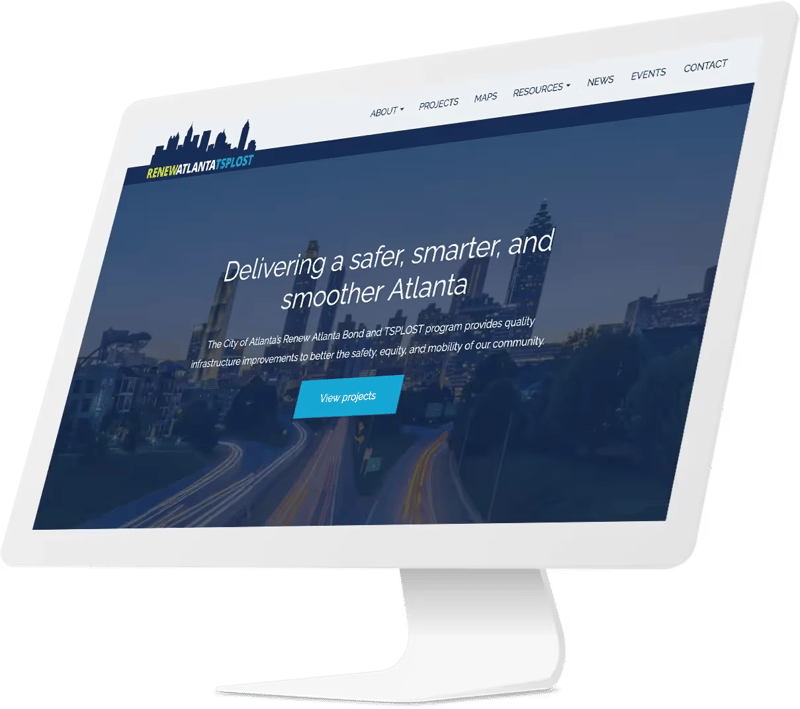 Custom website design for City of Atlanta