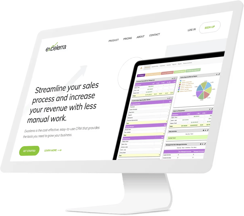 Excelerra homepage design