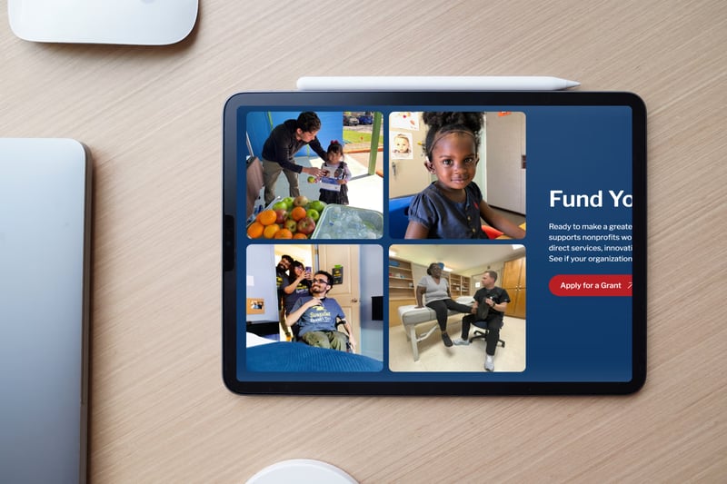Georgia Health Foundation website displayed on laptop