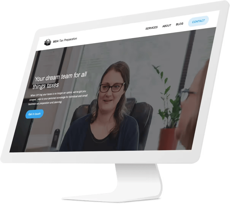 Tax preparation website design