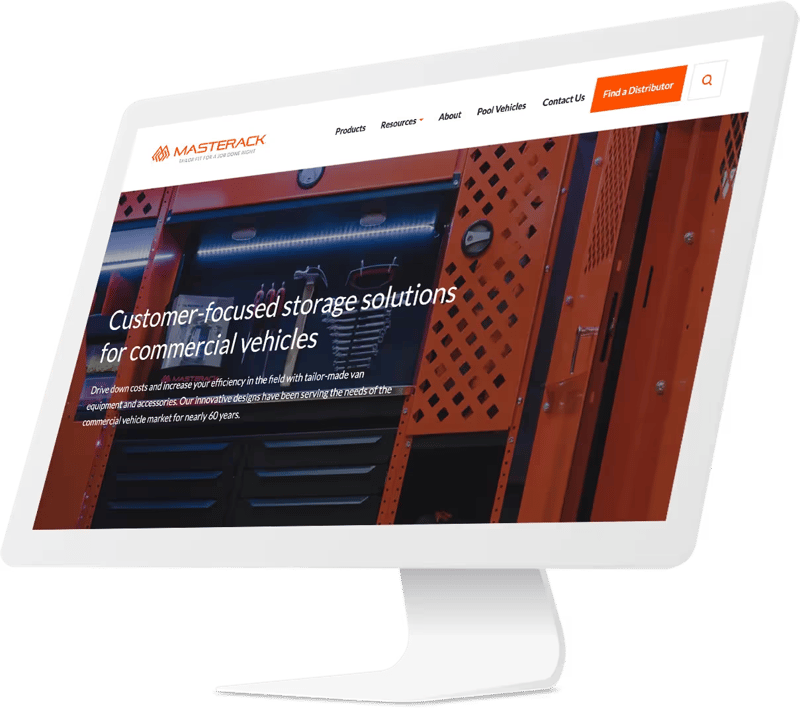 Masterack homepage design