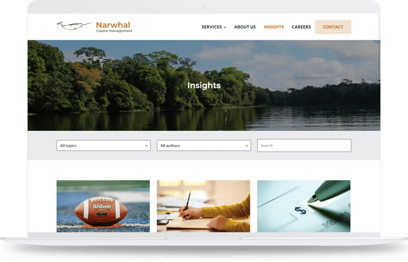 Narwhal blog page