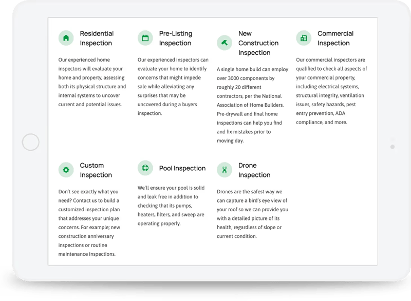 iPad website design