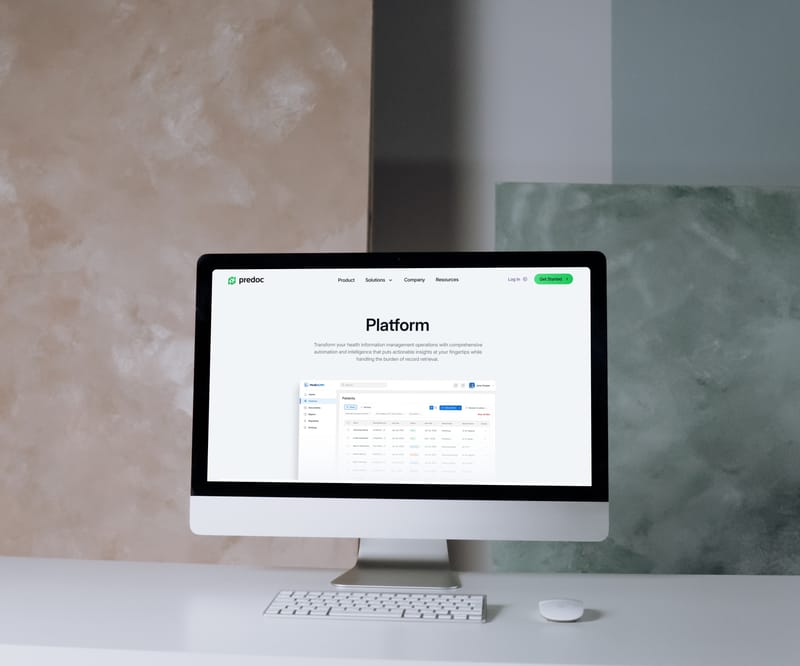 Predoc website, Platform page, on a desktop computer