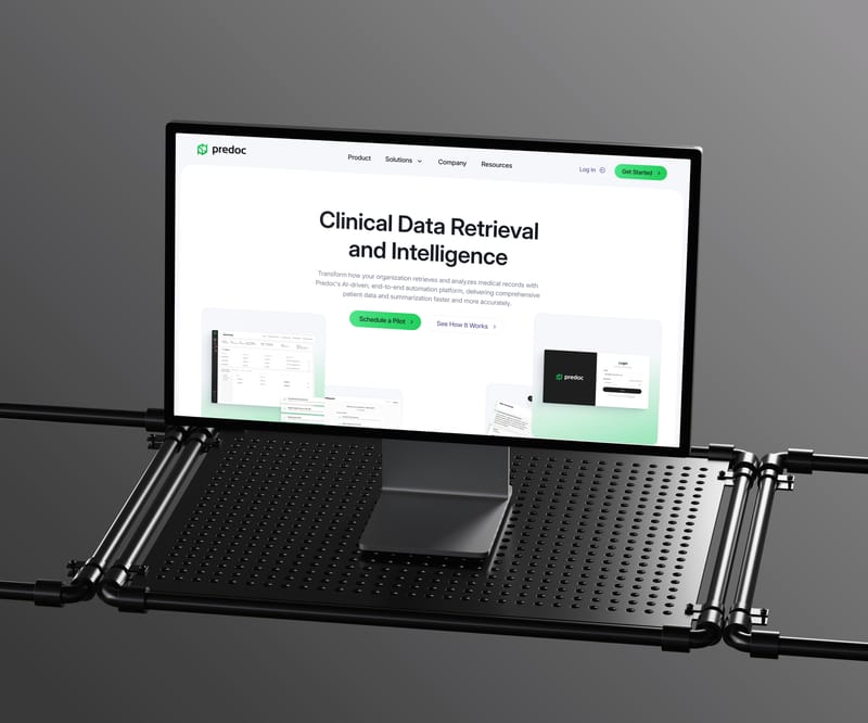 Predoc website homepage on a desktop monitor