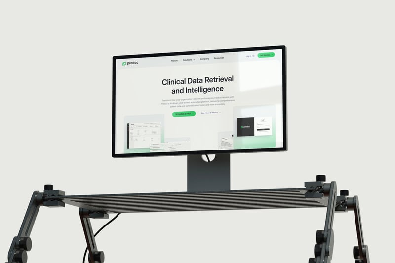 Predoc website homepage on a desktop monitor