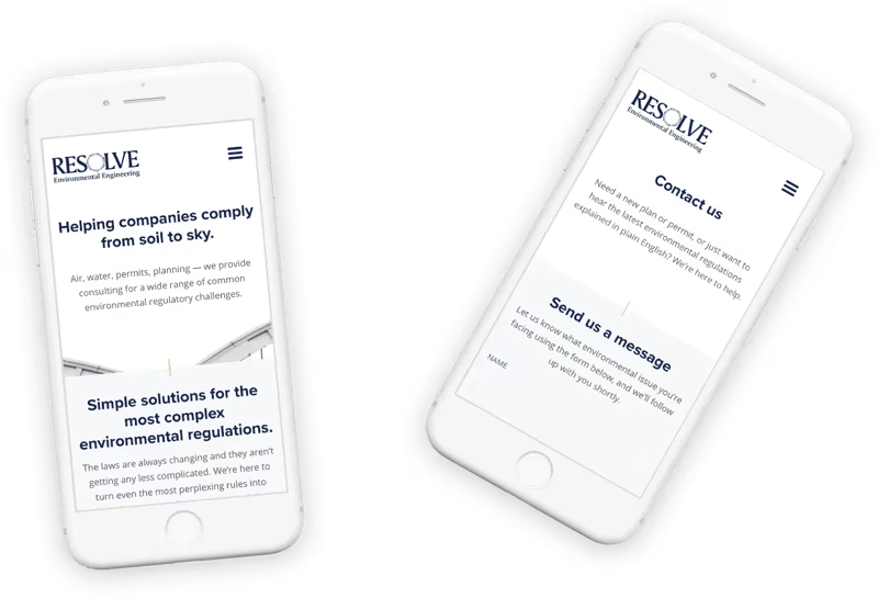 Two mobile phone websites