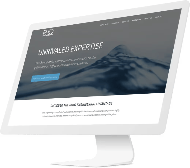 Responsive website design for water treatment company