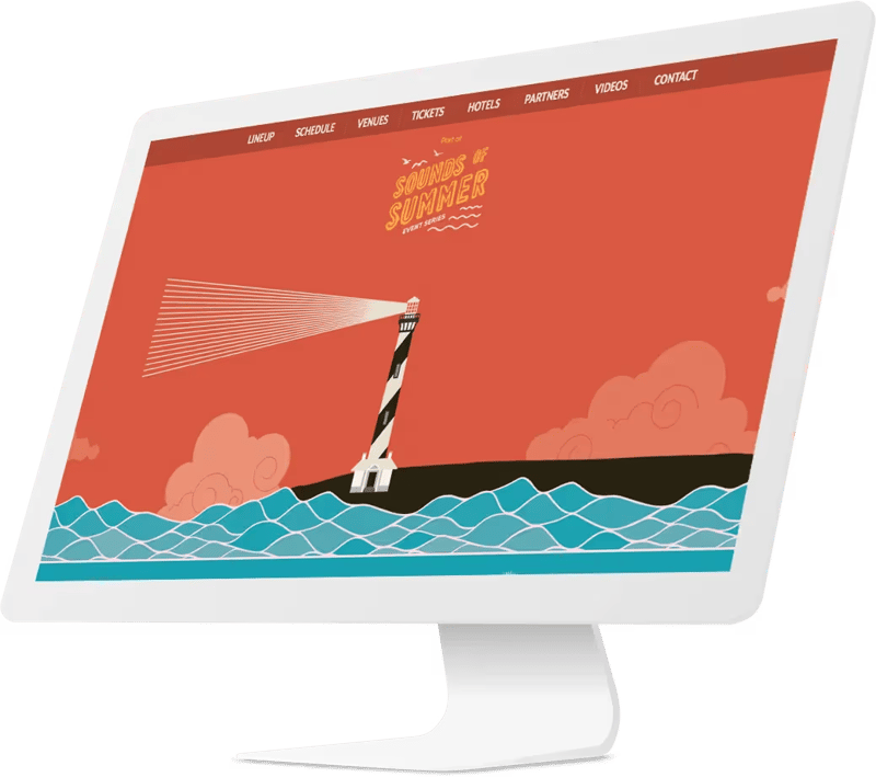 Responsive website design for charity music festival