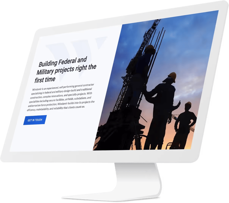 Building contractor website design