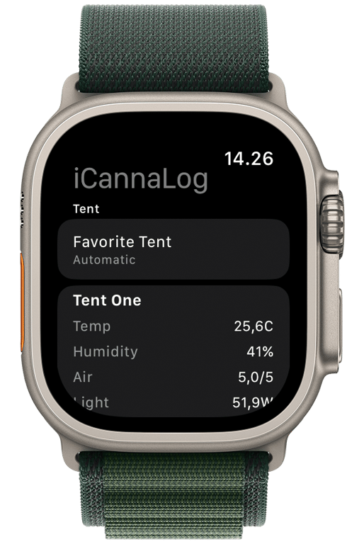 iCannaLog IOS App Watch