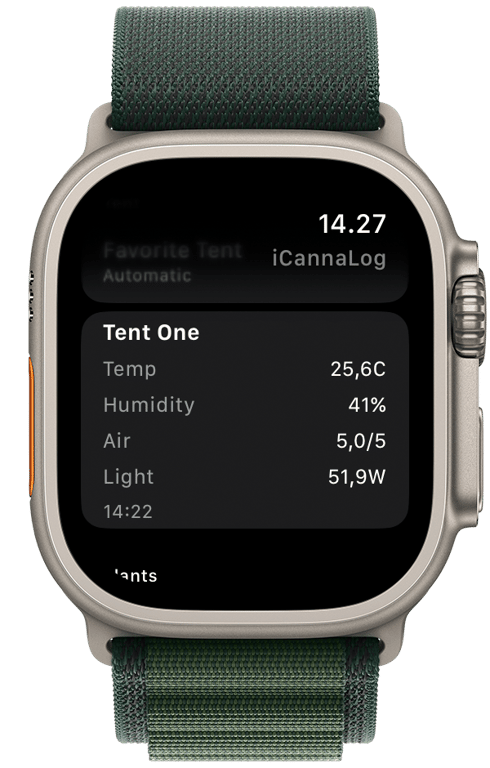 iCannaLog IOS App Watch