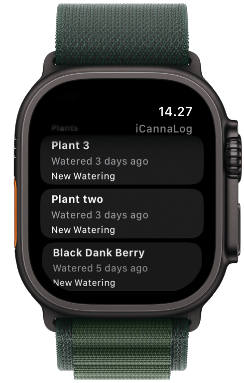 iCannaLog IOS App Watch