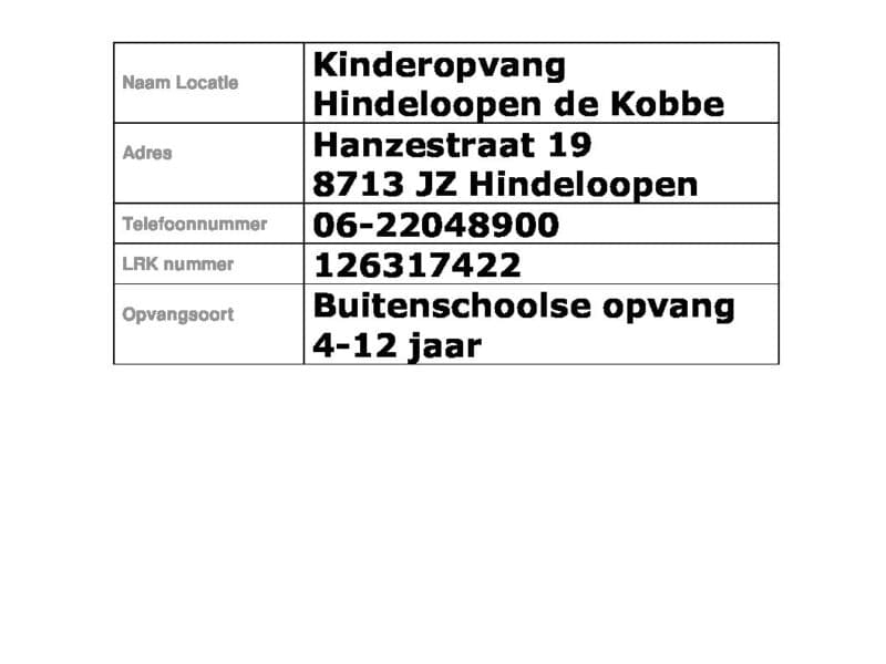 KDV Hindeloopen De Kobbe - Daycare in Hindeloopen