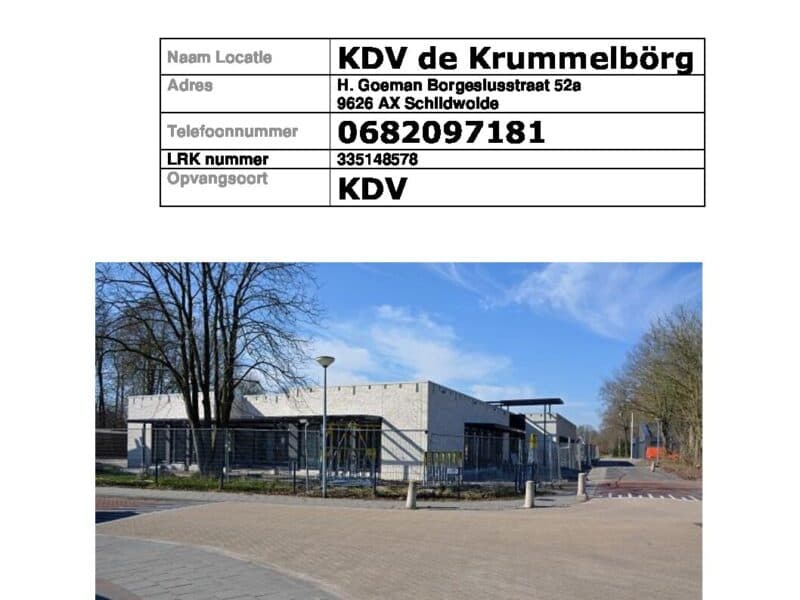 KDV Schildwolde de Krummelborg - Daycare in Schildwolde