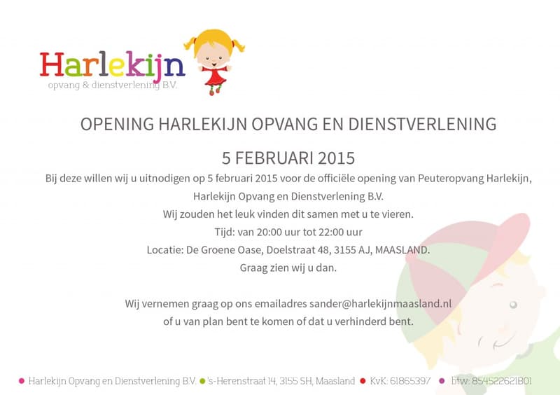Peuteropvang Harlekijn - Daycare in Maasland