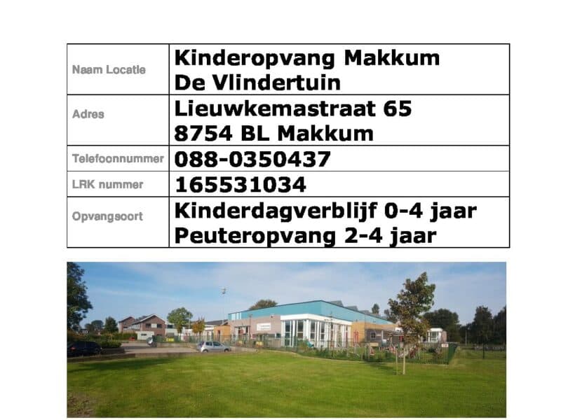 KDV Makkum De Vlindertuin - Daycare in Makkum