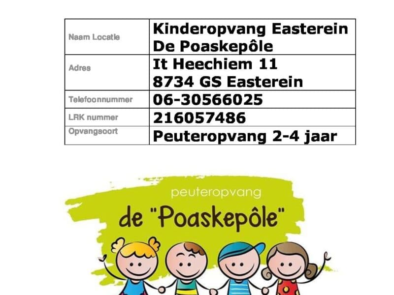 KDV Easterein De Poaskepôle - Daycare in Easterein