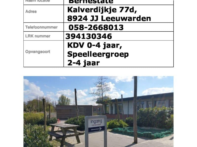 KDV Leeuwarden Bernestate - Kinderdagverblijf in Leeuwarden