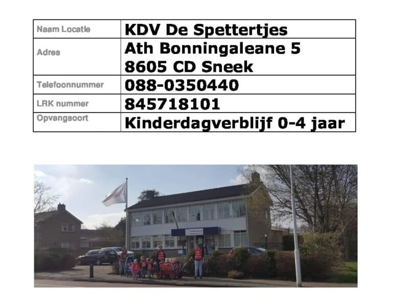KDV Sneek De Spettertjes - Daycare in Sneek