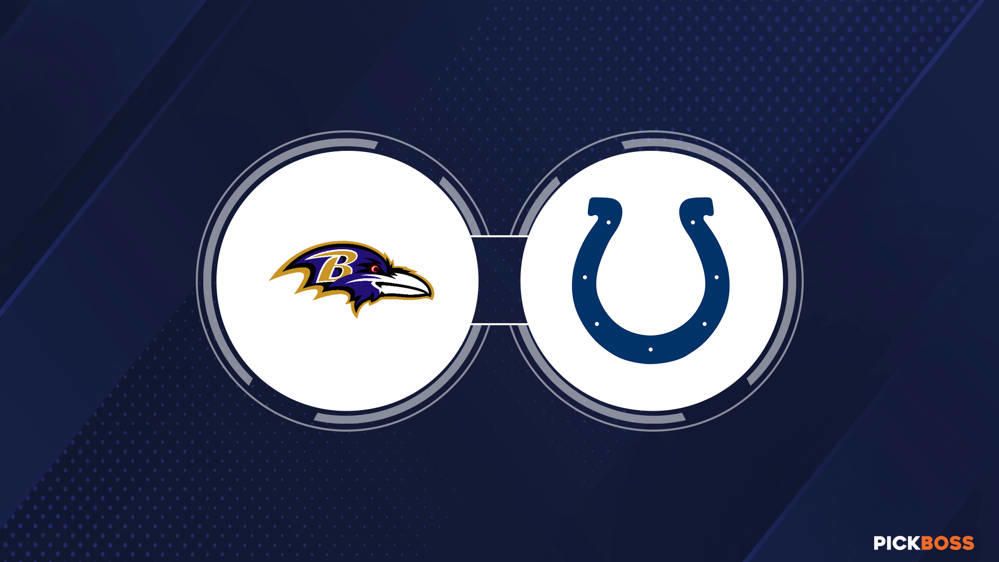 Ravens vs. Colts Over/Under, Spread & Betting Line-picture