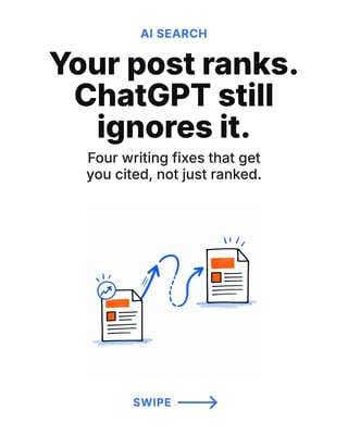 AI search ranking, clean SaaS style