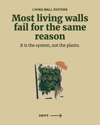 Living wall systems, craft paper style