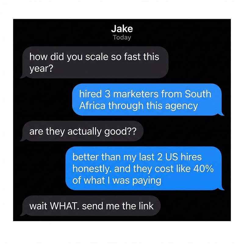 Sample ad creative: chat format