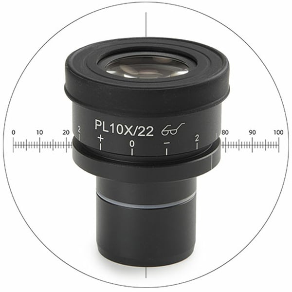 Euromex - Groothoek oculair 10x/22 + micrometer - Oxion Inverso