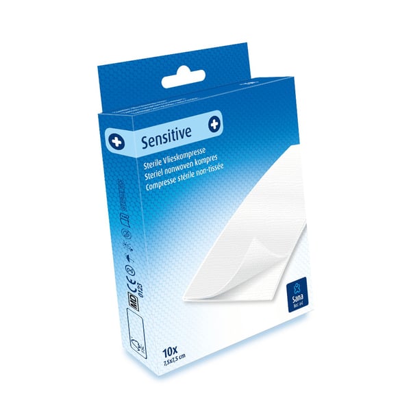 Sana First Aid - Kompres 7,5 x 7,5 cm (10 stuks)
