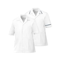 Zorgtuniek - Unisex Korte Mouw - Wit Ritssluiting