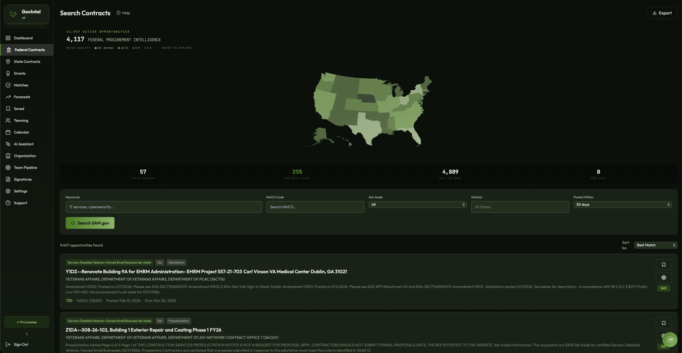 Command Center dashboard with pipeline overview, deadlines, and quick actions