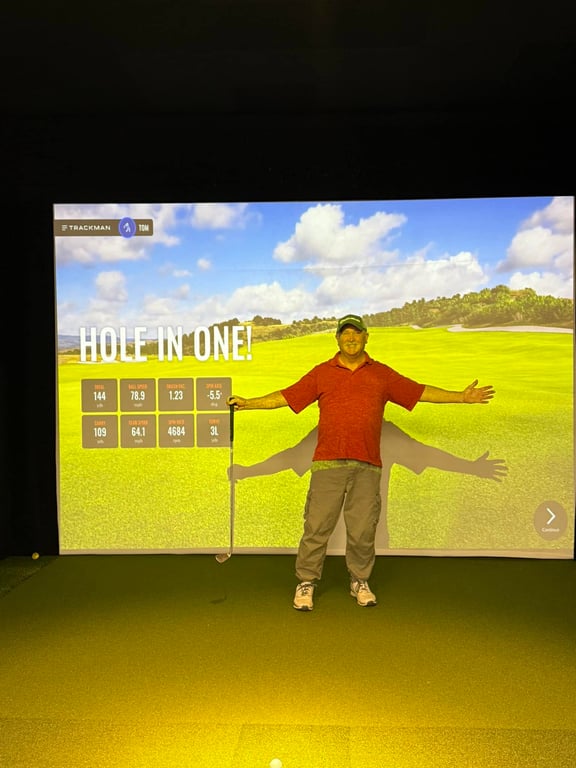 Tom Zinsmeister after their hole-in-one at Marcella Club