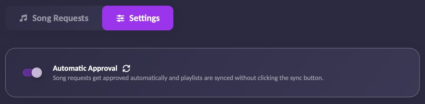 Automatic Approval pushes every request to your playlist without you lifting a finger.