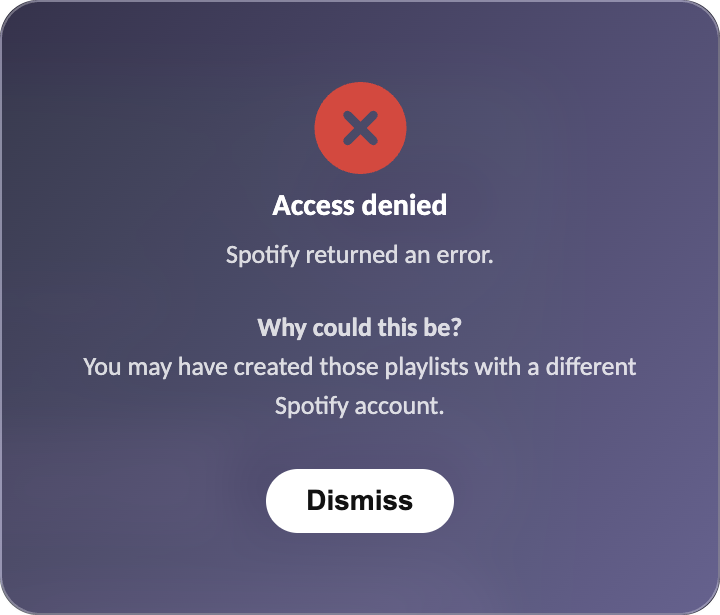 Access denied usually means you are signed in to a different streaming account.