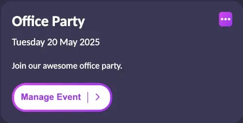 Overview of all your events